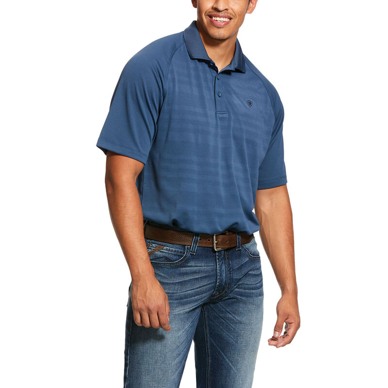 Ariat Western: Edge TEK Polo Hombre - Azules (ASXPY0152)